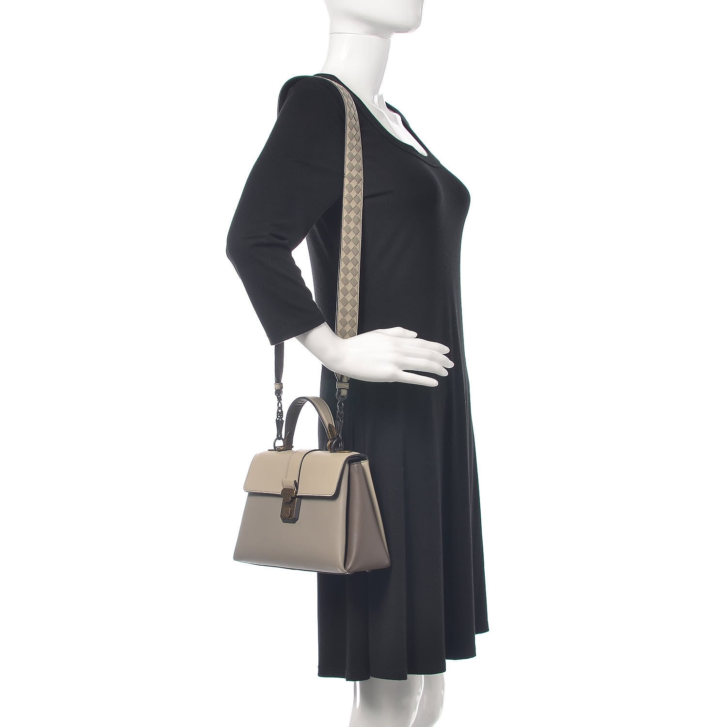 Bottega Veneta Nappa Small Piazza Bag Dark Cement Steel Cement 2 of 14