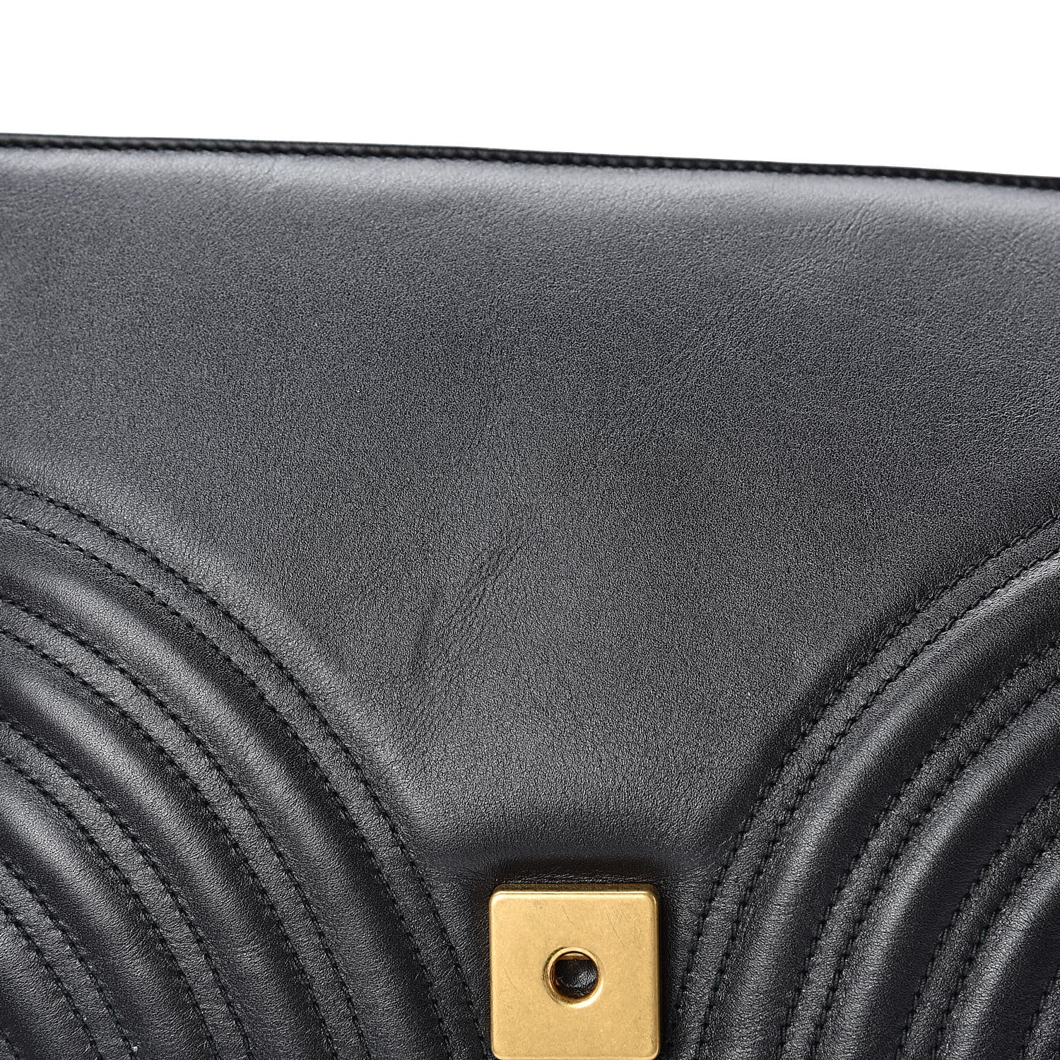 Gucci Calfskin Matelasse Medium GG Marmont Shoulder Bag Black 13 of 14
