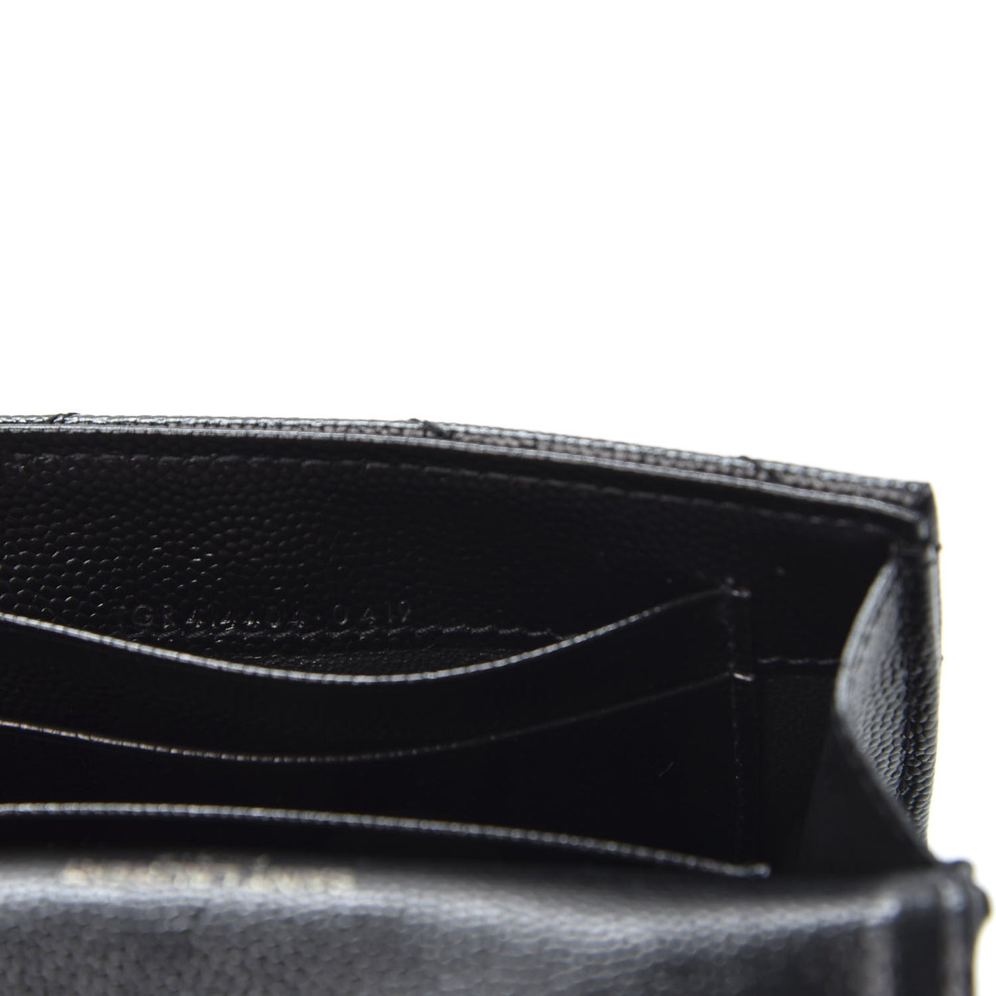 Grain De Poudre Matelasse Chevron Small Monogram Envelope Wallet Black