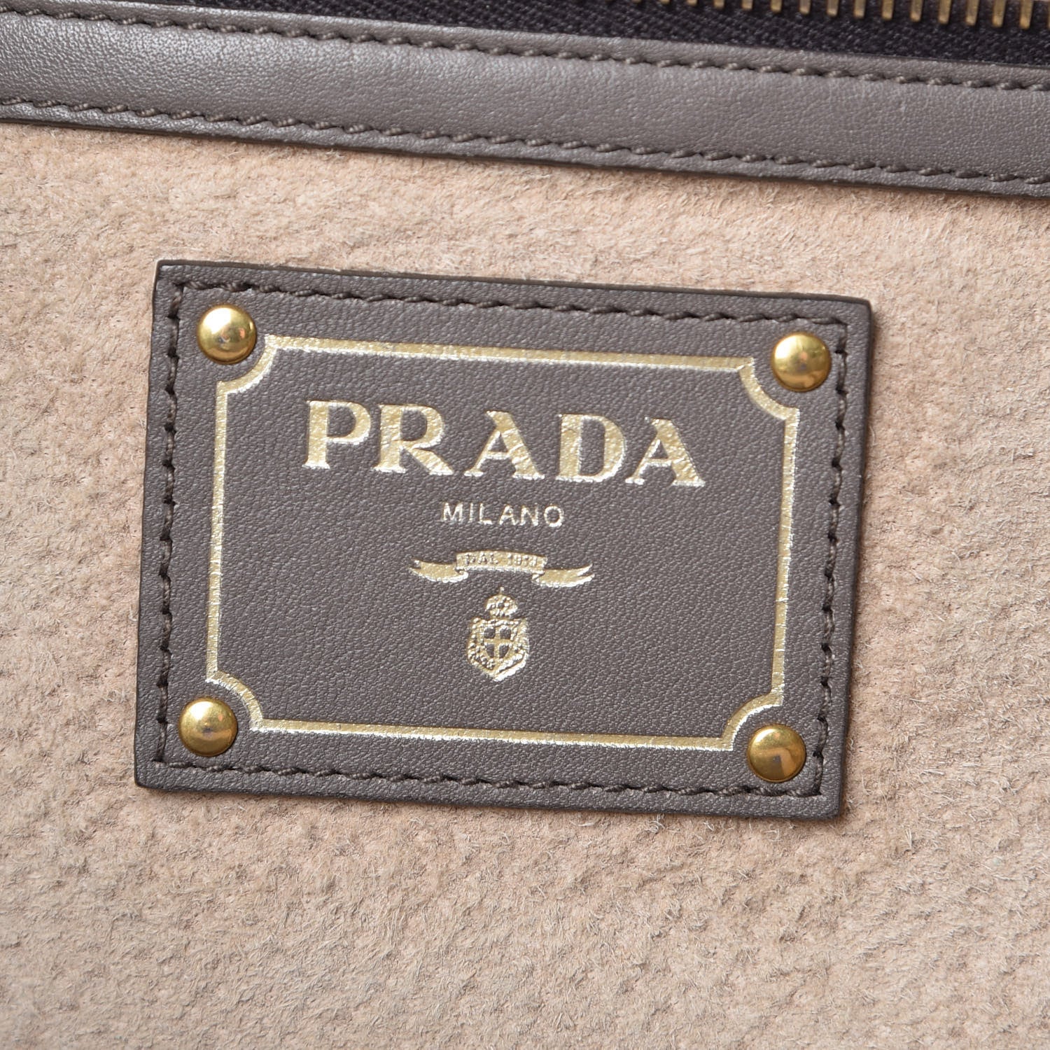 Prada Soft Calf Tote Bambu 6 of 11