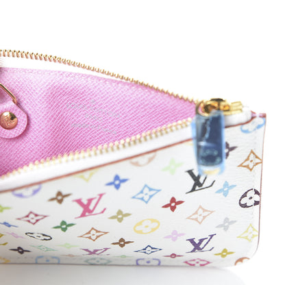 Louis Vuitton Monogram Multicolor Key Pouch White Litchi 8 of 9