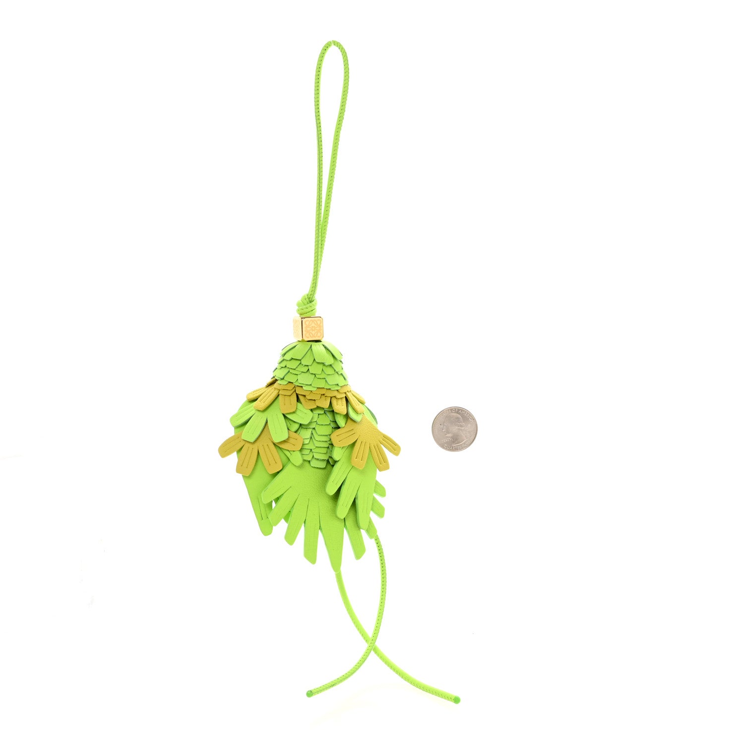Loewe X PAULA'S IBIZA Calfskin Parrot Bag Charm Green Multicolor 2 of 3
