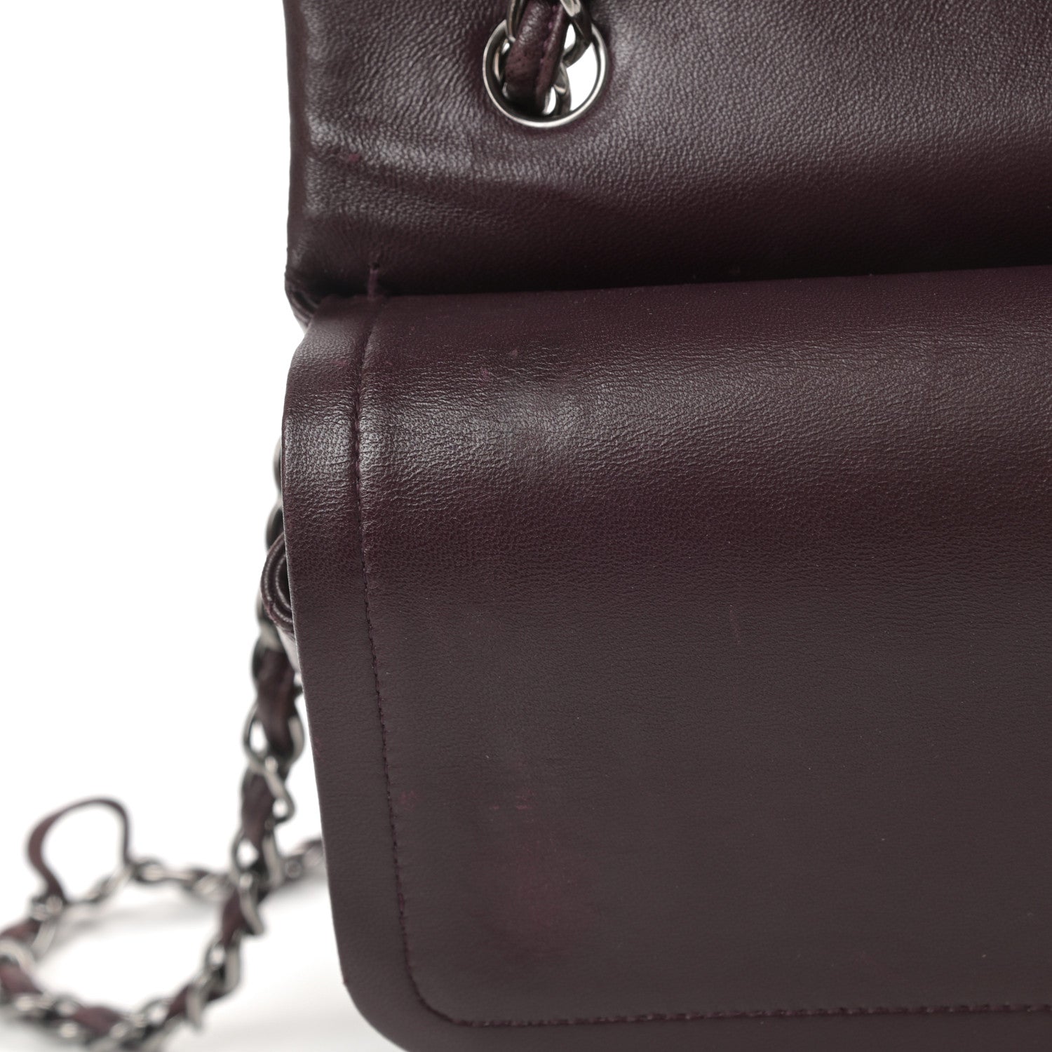 Chanel Lambskin Quilted Maxi Double Flap Purple 14 of 21