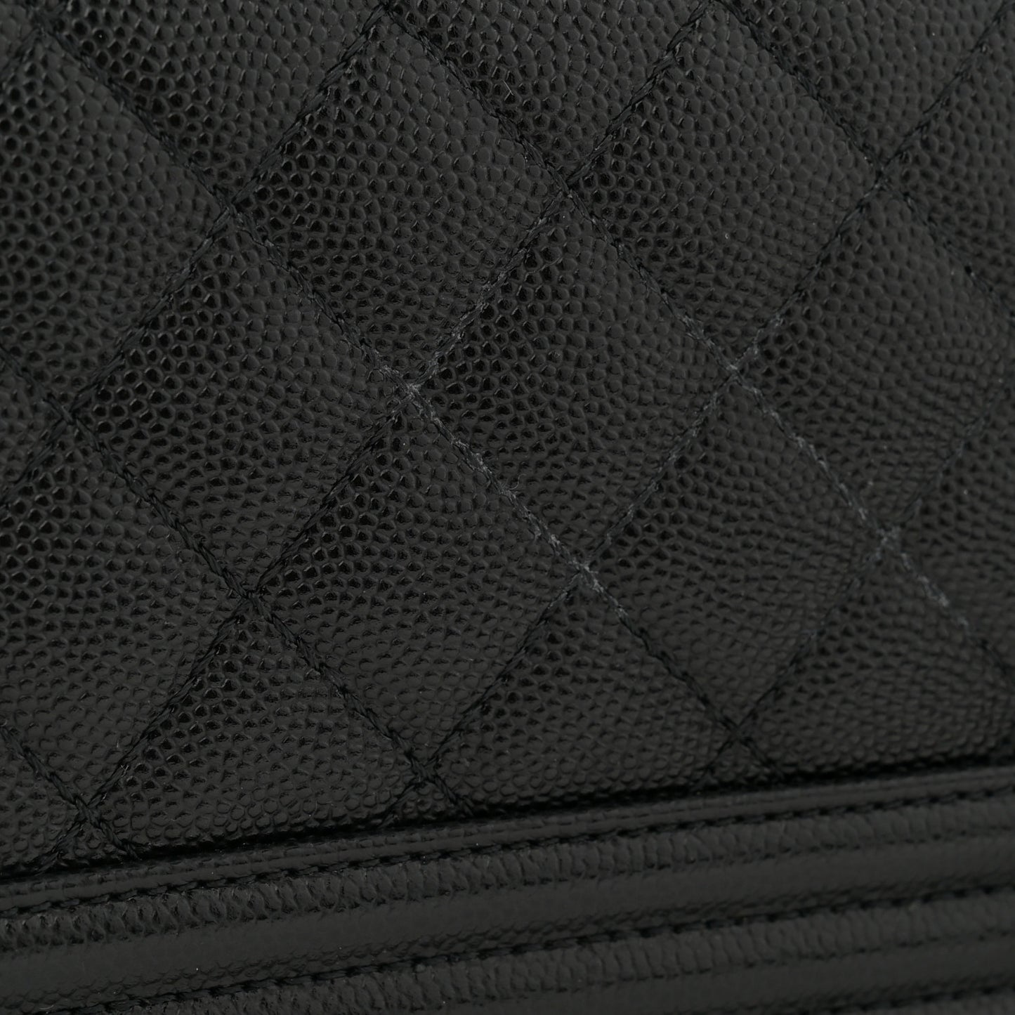 Caviar Quilted Small Boy Flap Black