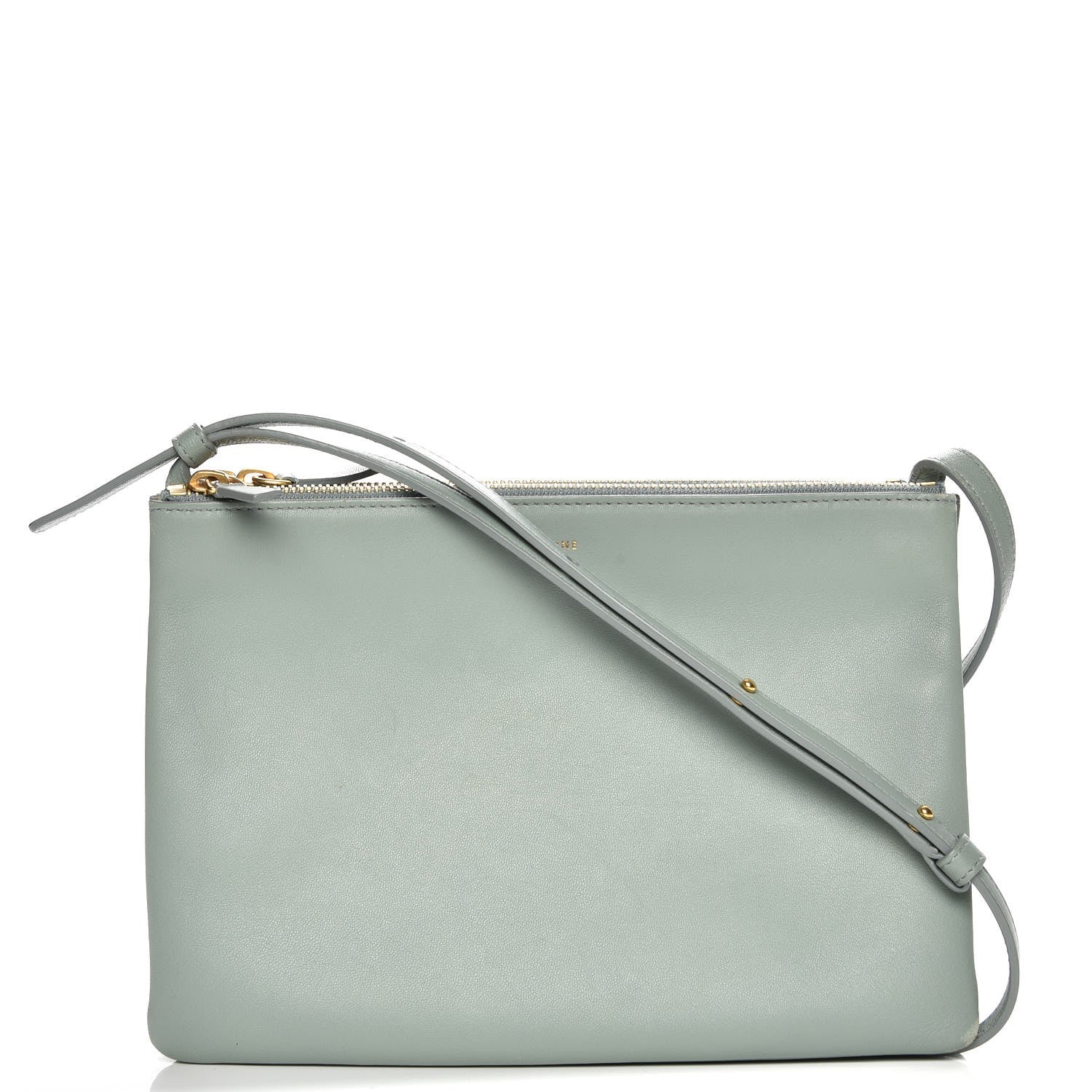 Celine Lambskin Large Trio Crossbody Bag Jade 1 of 7