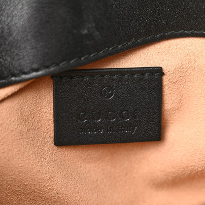 Gucci Calfskin Matelasse Super Mini GG Marmont Shoulder Bag Black 6 of 9