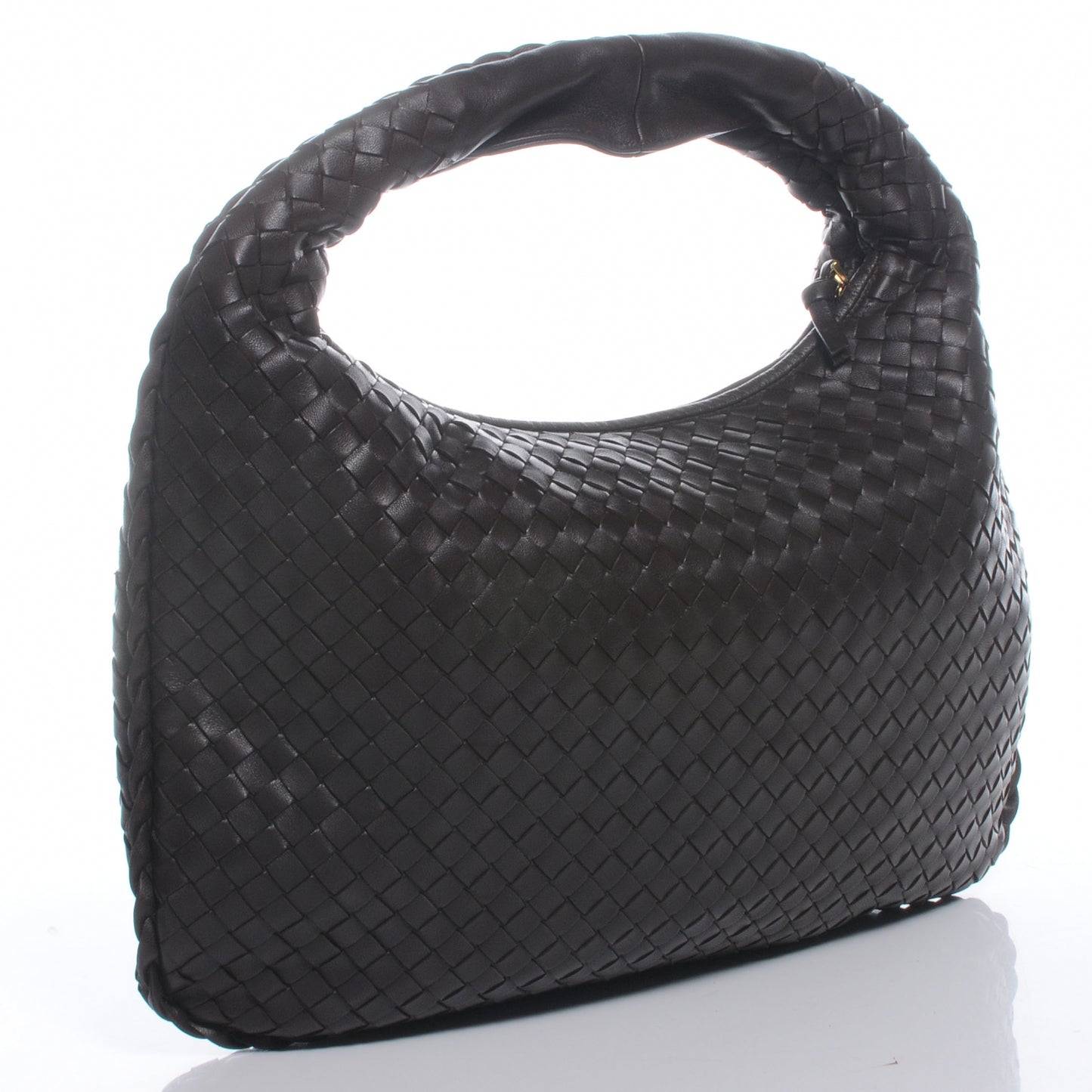 Nappa Intrecciato Medium Veneta Hobo Ebano