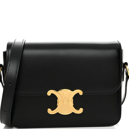 Celine Shiny Calfskin Teen Triomphe Black 9 of 15