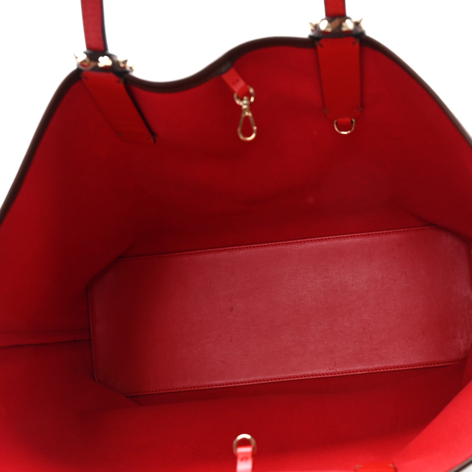 Christian Louboutin Toile Monogram Calfskin Printed Spikes East West Cabata Tote Bizon 6 of 13