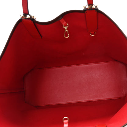 Christian Louboutin Toile Monogram Calfskin Printed Spikes East West Cabata Tote Bizon 6 of 13
