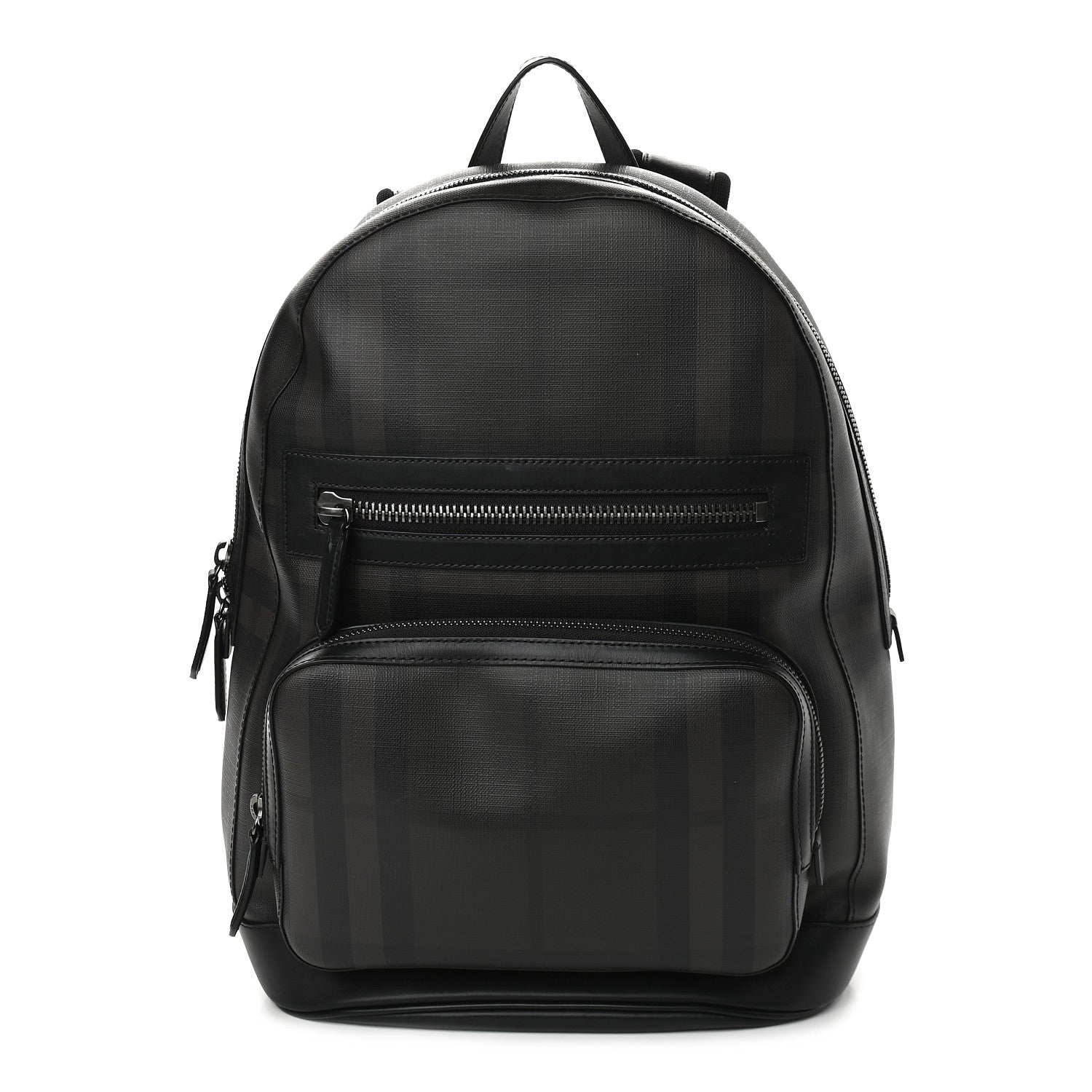 Burberry Smoked Check Backpack Black Brown 1 of 9