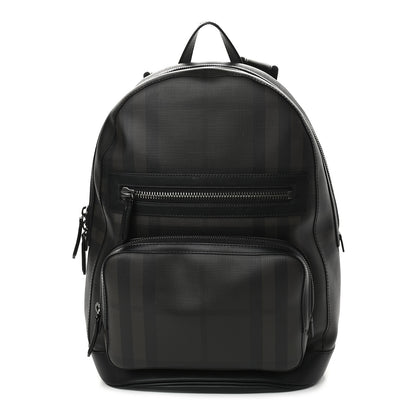 Burberry Smoked Check Backpack Black Brown 1 of 9