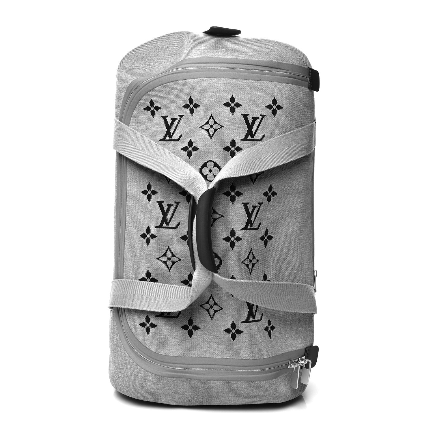 Louis Vuitton Knit Monogram Horizon Soft Duffle 55 Grey 1 of 12