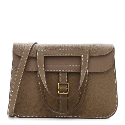 Hermes Taurillon Clemence Halzan 25 Etoupe 1 of 10