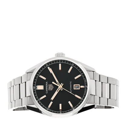 Tag Heuer Stainless Steel 39mm Carrera Caliber 5 Automatic Watch Black WBN2113 2 of 5