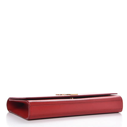Saint Laurent Grain De Poudre Classic Monogram Cassandre Clutch New Red 4 of 7