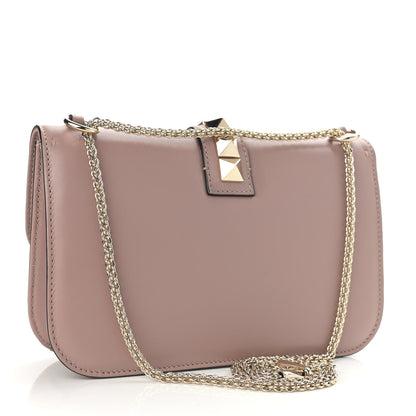 Valentino Garavani Vitello Medium Glam Lock Rockstud Flap Poudre 3 of 13