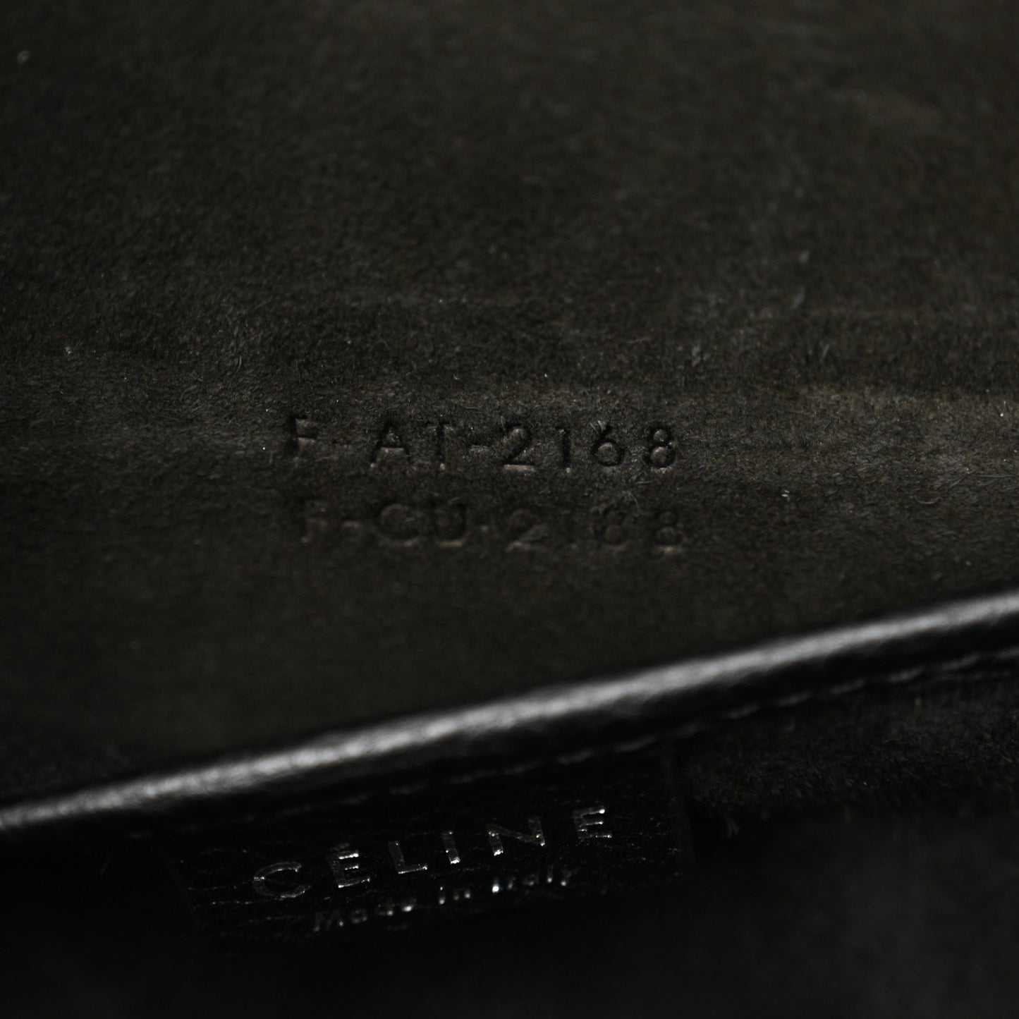 Drummed Calfskin Nano Luggage Black