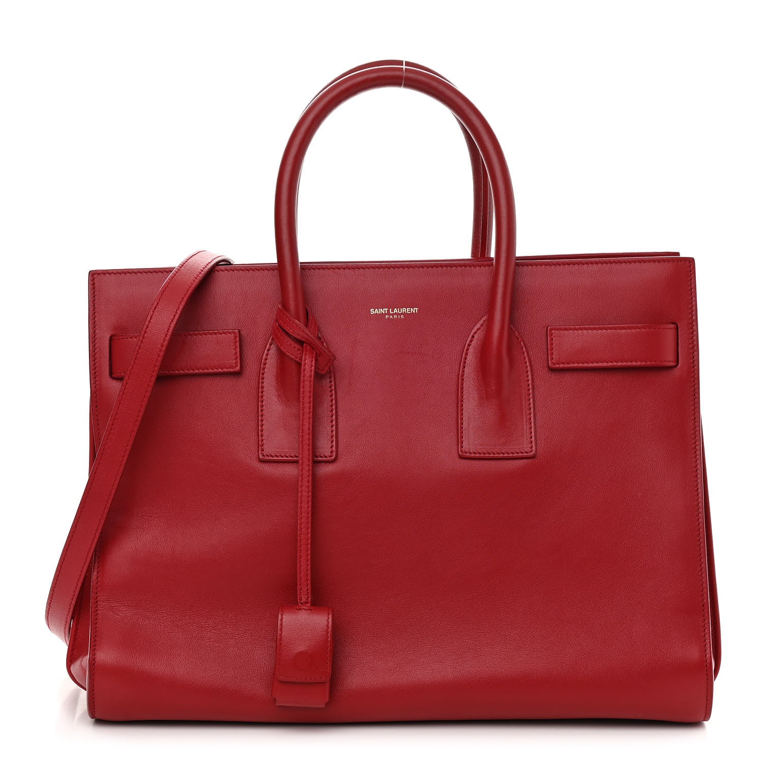 Saint Laurent Calfskin Small Sac De Jour Lipstick Red 1 of 15