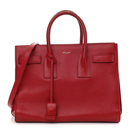 Saint Laurent Calfskin Small Sac De Jour Lipstick Red 1 of 15