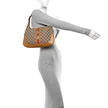 Gucci Monogram Web Jackie O Hobo Tan 2 of 10