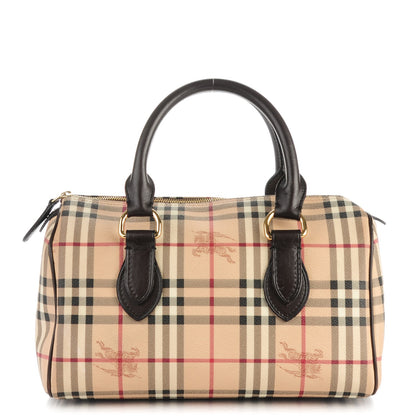 Burberry Haymarket Check Small Chester Bowling Bag Chocolate 1 of 9