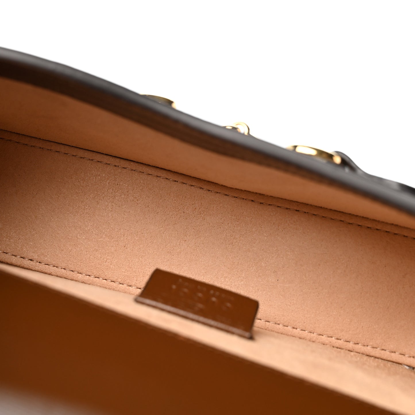 GG Supreme Monogram Mini Horsebit 1955 Shoulder Bag Beige Brown Sugar