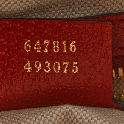 Gucci X DORAEMON Mini Vintage GG Supreme Monogram Small Dome Backpack Beige Cherry Red 7 of 10