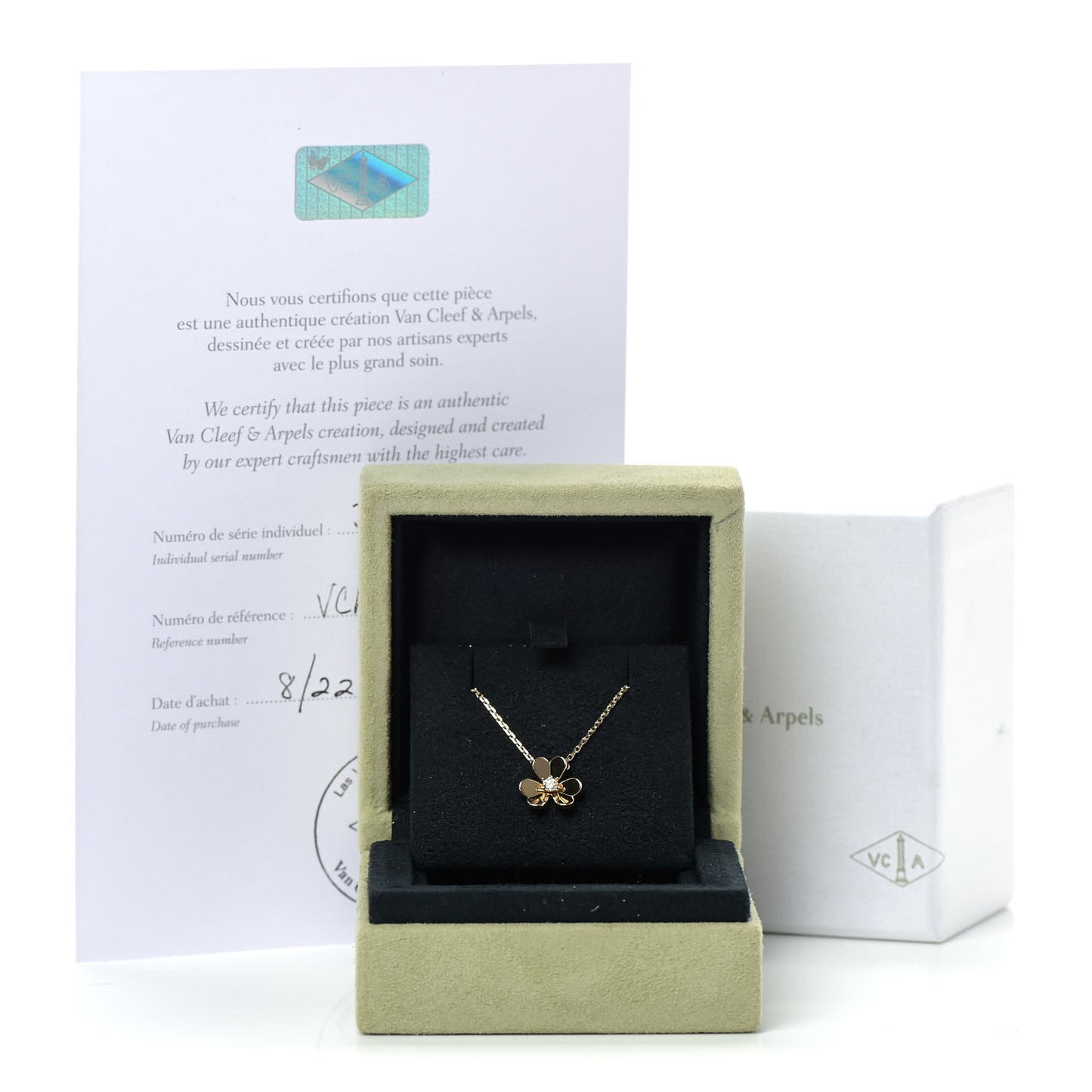 18K Yellow Gold Diamond Mini Frivole Pendant Necklace