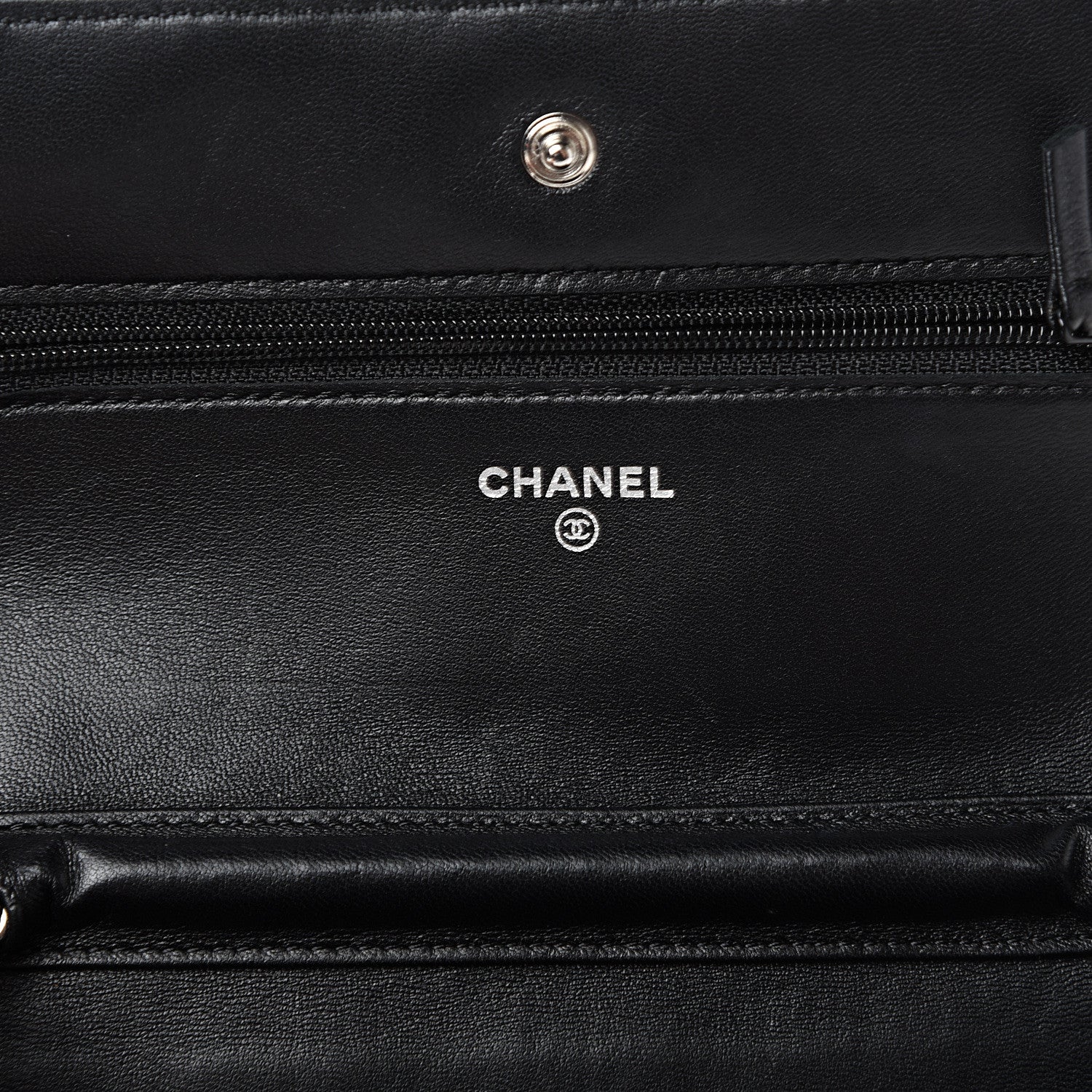 Chanel Lambskin Quilted Wallet On Chain WOC Black 5 of 12