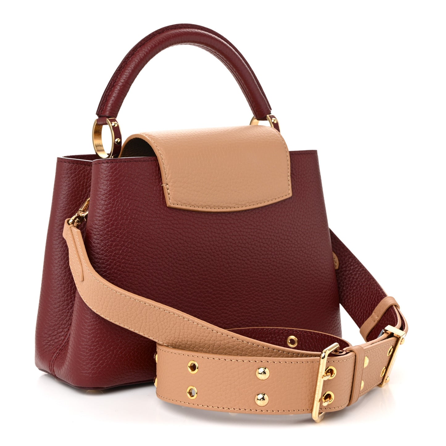 Taurillon Belted Capucines BB Bordeaux Arizona