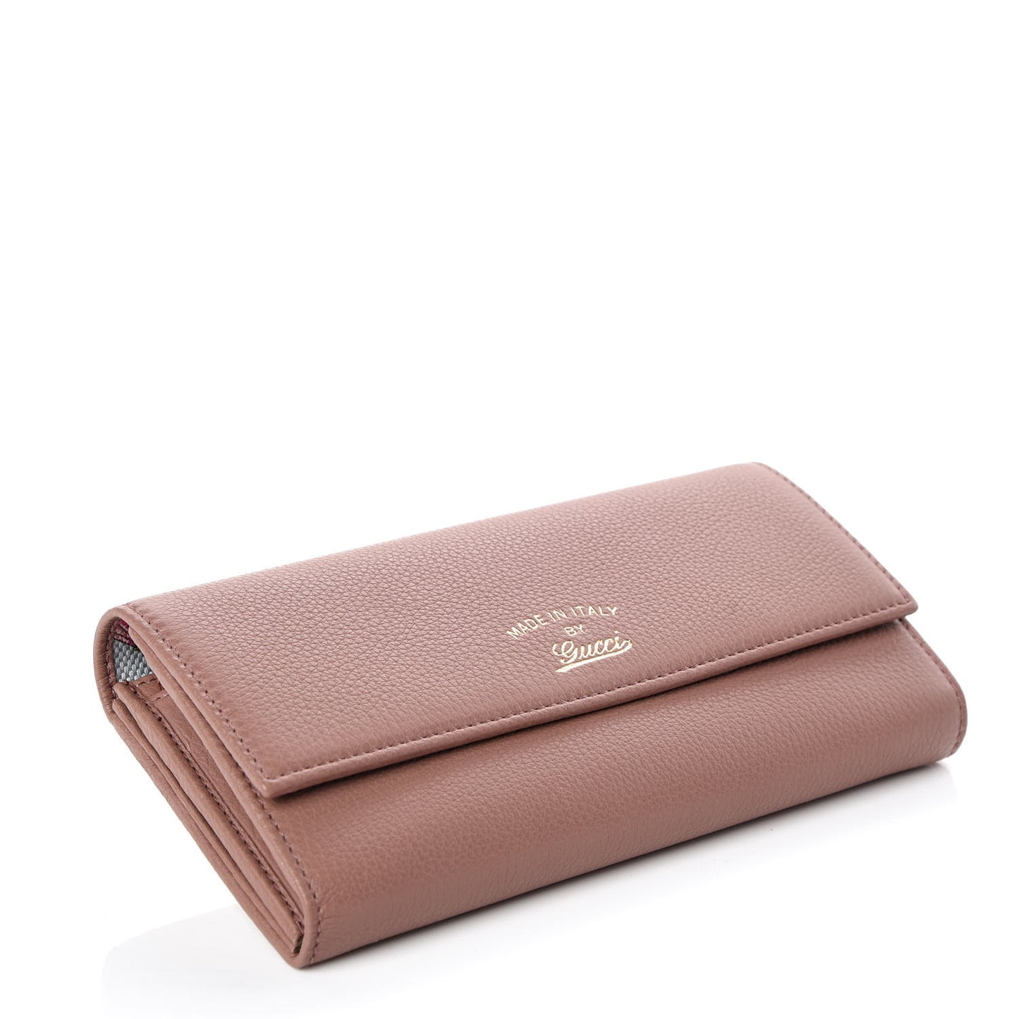 Dollar Calfskin Swing Continental Wallet Soft Pink