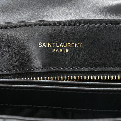Saint Laurent Calfskin Y Quilted Monogram Toy Loulou Crossbody Bag Black 12 of 21