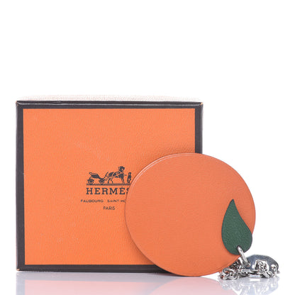 Hermes Swift Chevre Orange Key Chain Bag Charm Orange 8 of 8