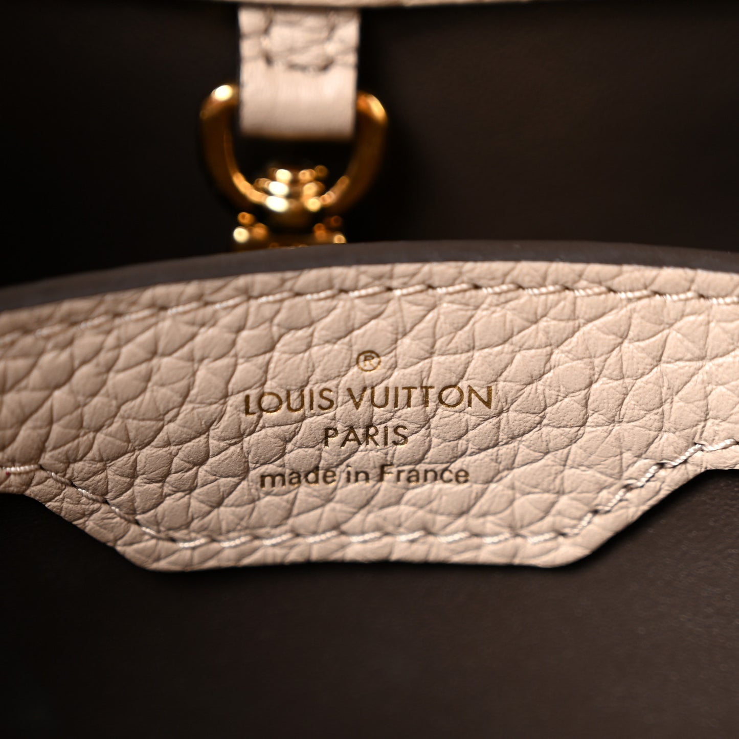 Taurillon Snakeskin Capucines BB Galet