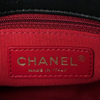 Chanel Calfskin Quilted Mini Square Pearls Chain Flap Black 5 of 10
