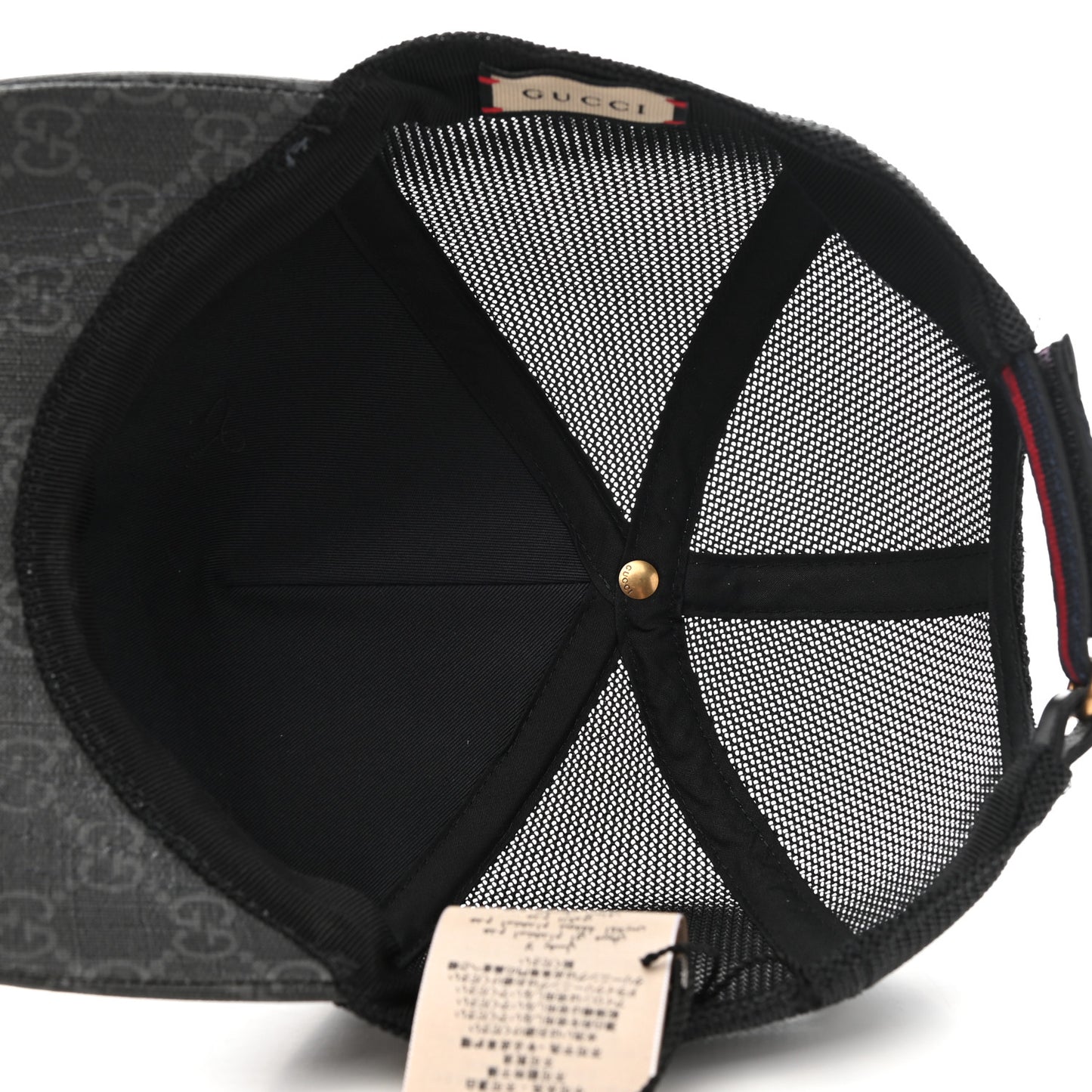 GG Supreme Monogram Kingsnake Print Baseball Hat L Black
