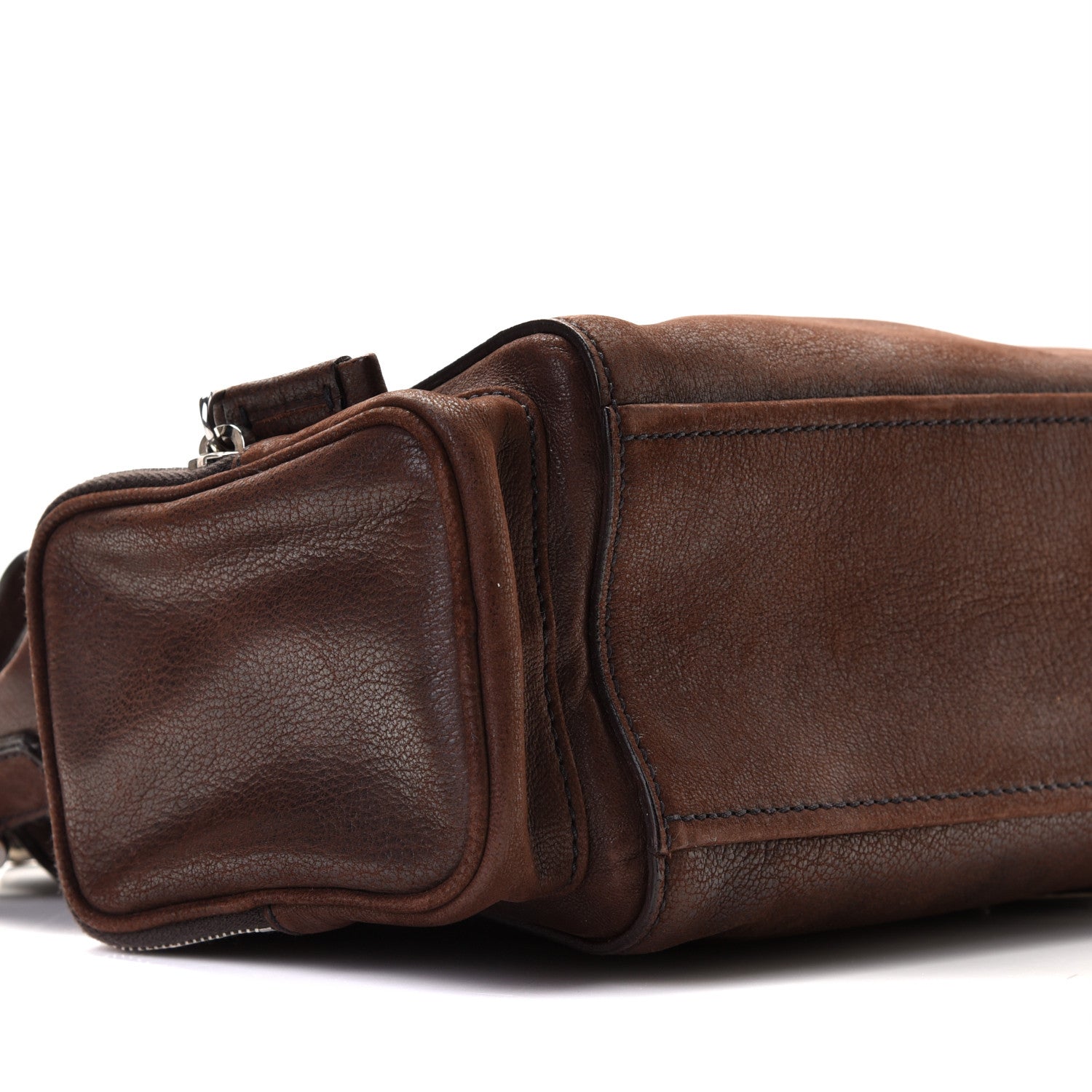 Prada Vitello Daino Pushlock Shoulder Bag Brown 6 of 10