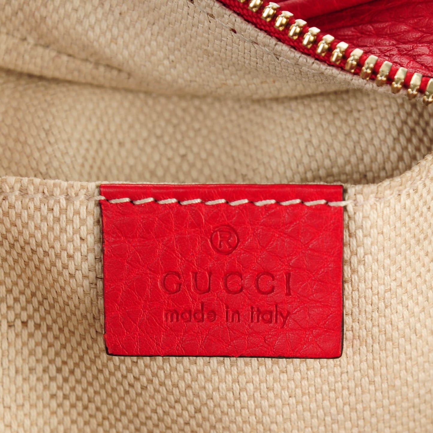Pebbled Calfskin Small Soho Disco Bag Tabasco Red