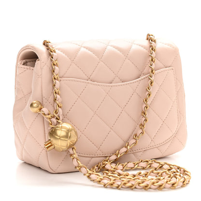 Chanel Lambskin Quilted Mini Pearl Crush Flap Light Beige 3 of 11