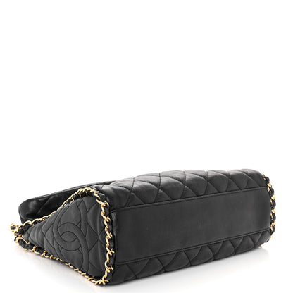 Chanel Calfskin Quilted Medium Chain Me Hobo Black 4 of 9
