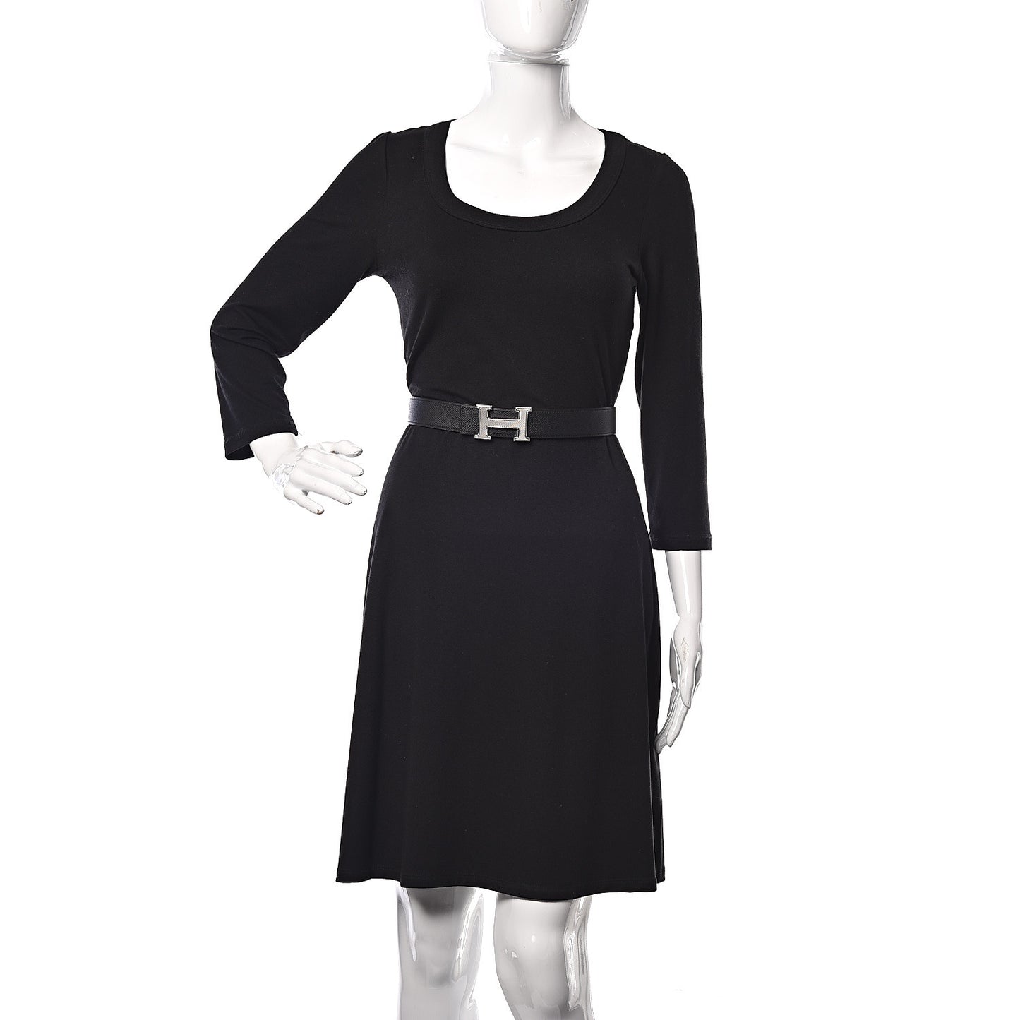 Epsom 32mm Guilloche H Belt 90 Black Rouge Grenat