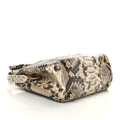 Nancy Gonzalez Python Top Handle Bag Grey White 4 of 9