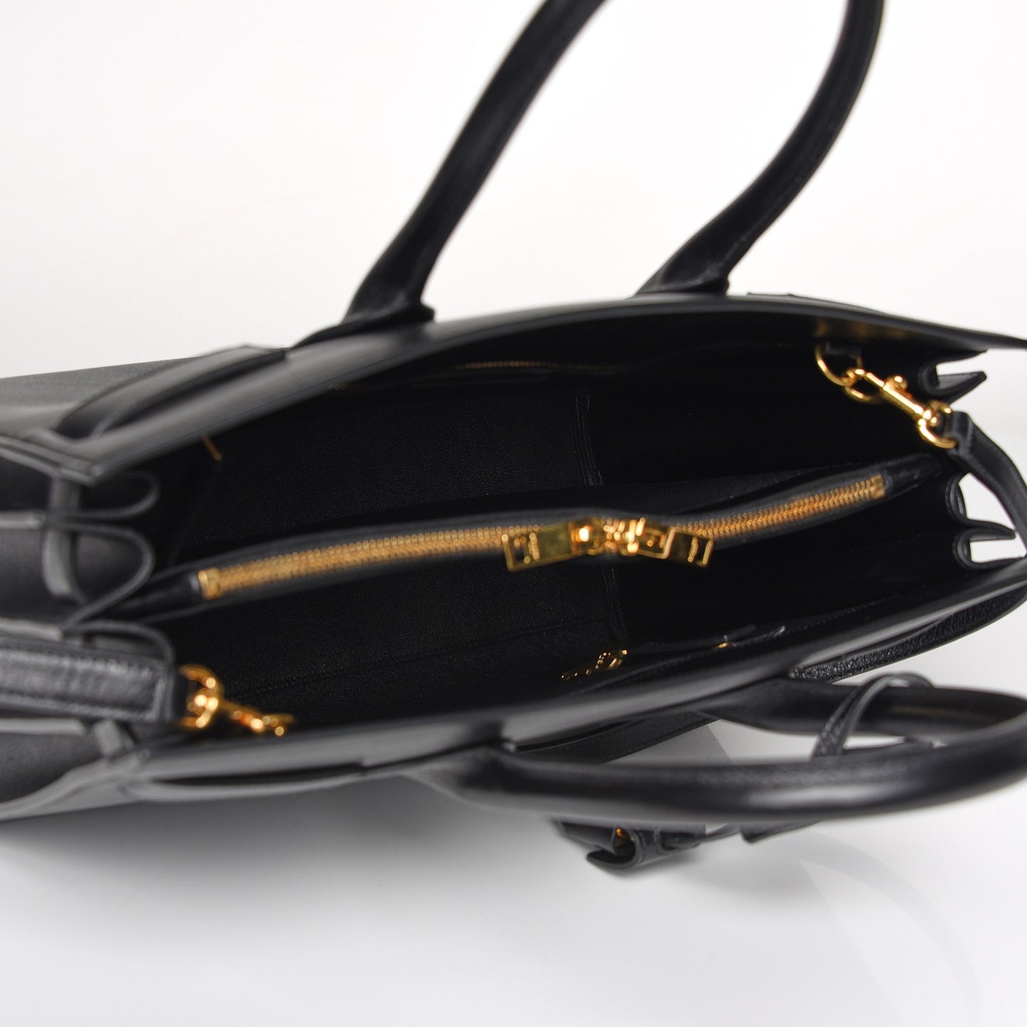 Calfskin Small Sac De Jour Black