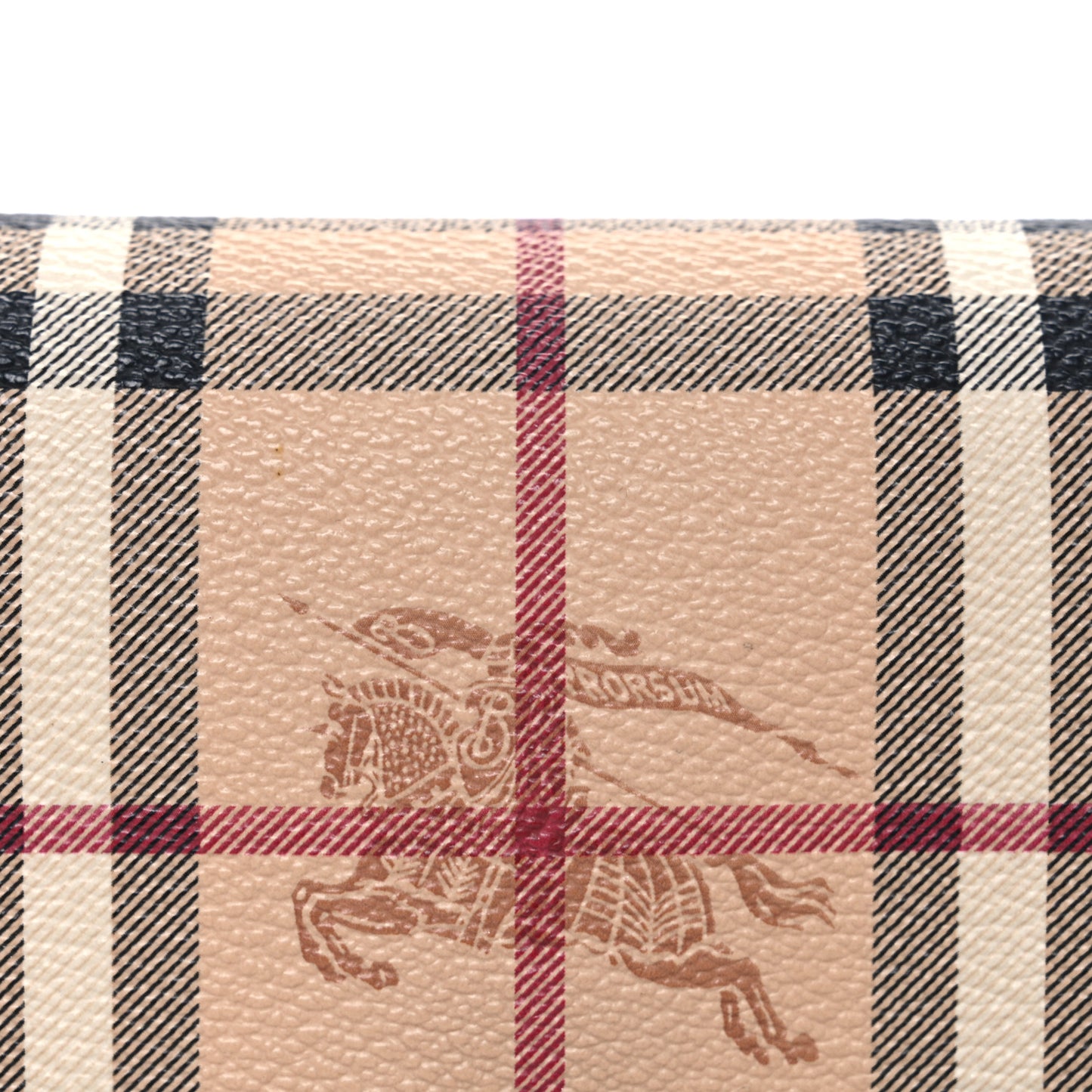 Haymarket Check Henley Wallet On Chain Coral Red