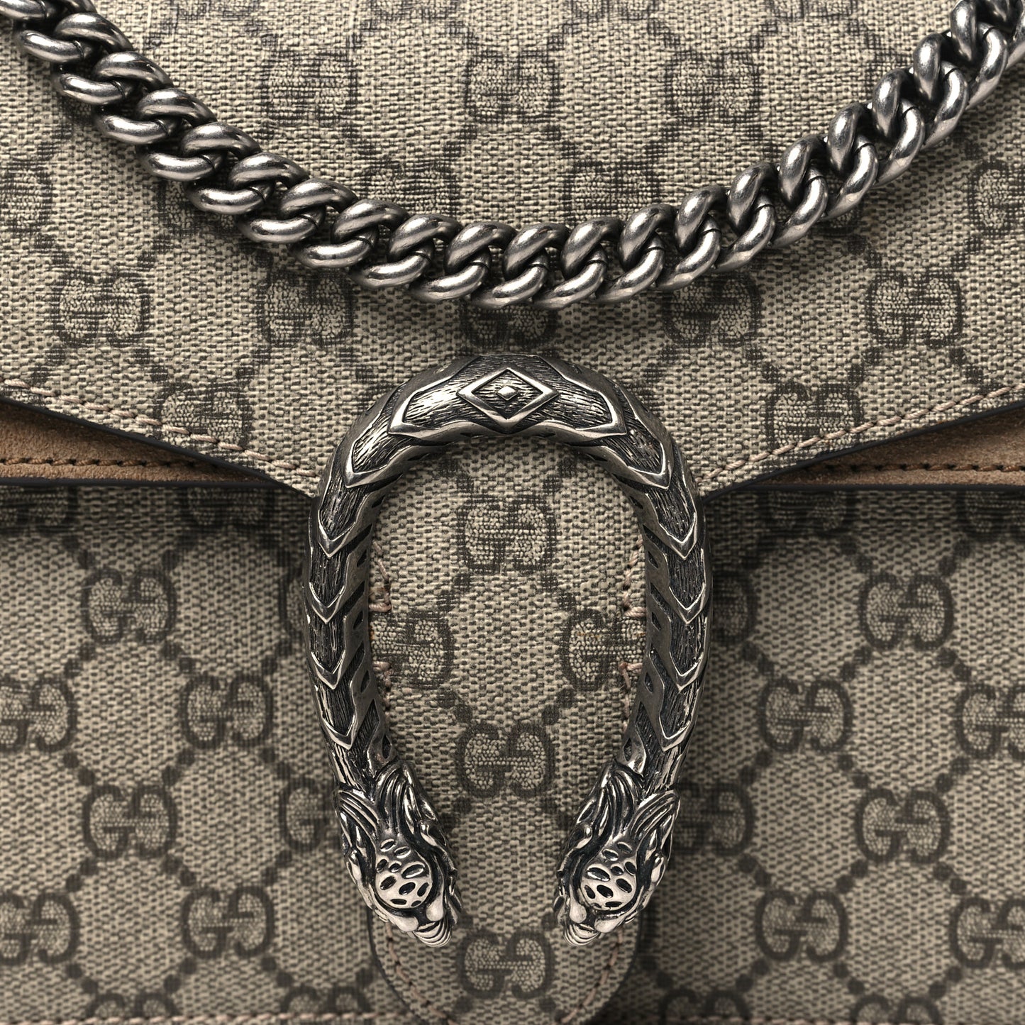 GG Supreme Monogram Small Dionysus Shoulder Bag Taupe