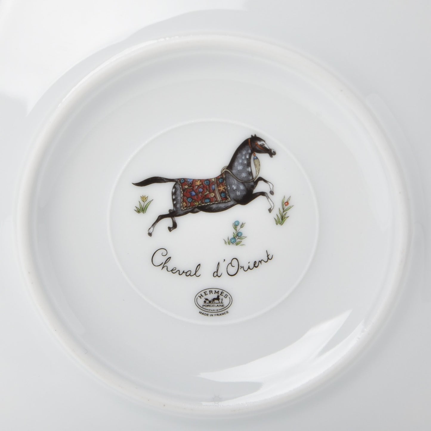 Porcelain Cheval d'Orient Tea Cup and Saucer