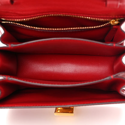 Celine Smooth Calfskin Small Classic Box Flap Bag Red 5 of 14
