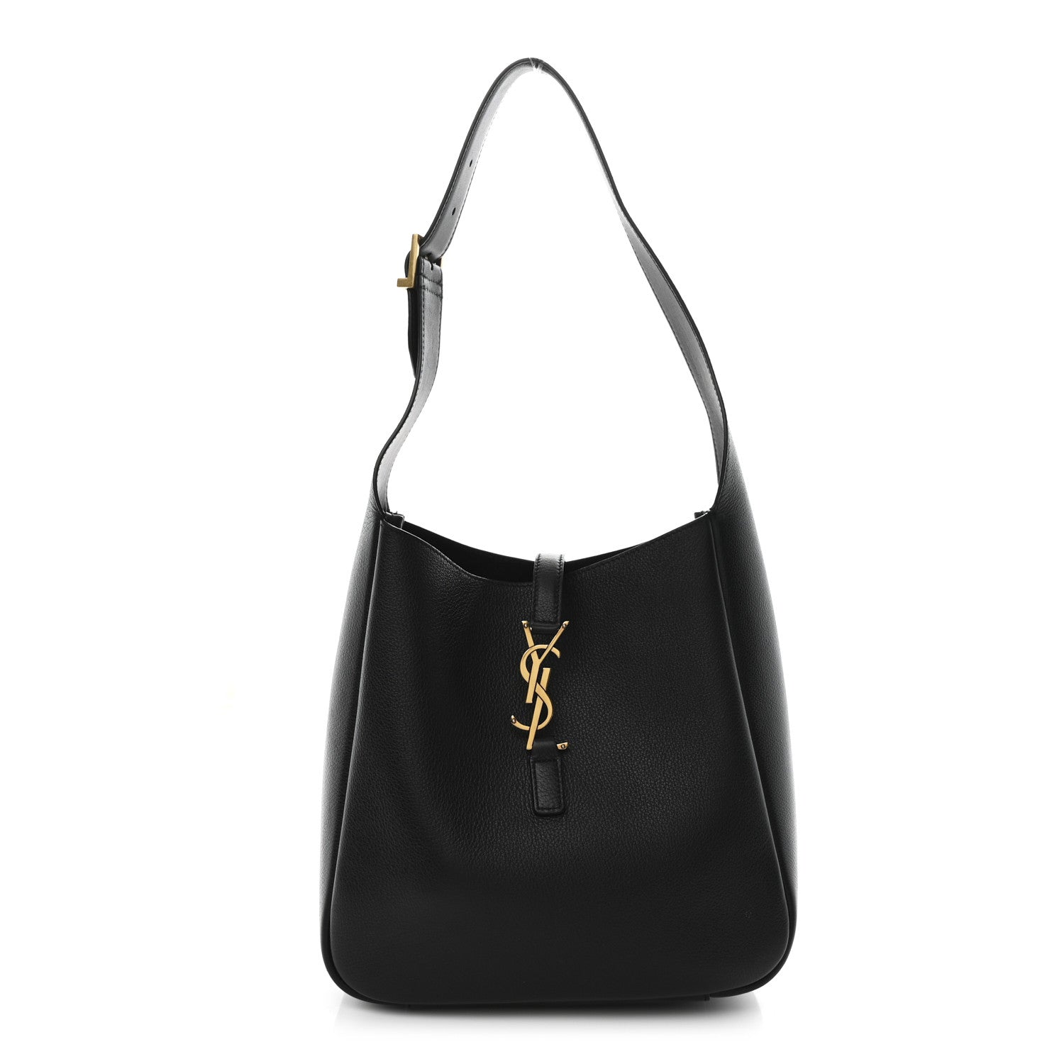 Saint Laurent Smooth Calfskin Small Le 5 A 7 Soft Hobo Black Black 1 of 11