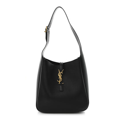 Saint Laurent Smooth Calfskin Small Le 5 A 7 Soft Hobo Black Black 1 of 11